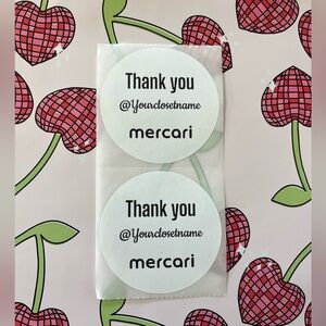 100 -Custom Made Thank You Closet Name Stickers 2”